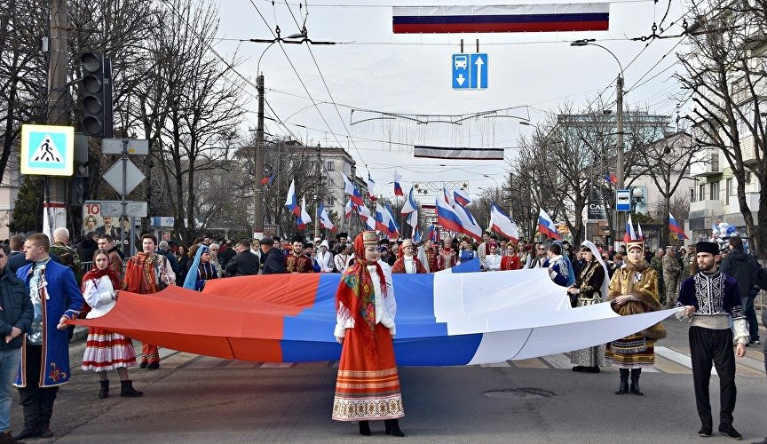 Празднование годовщины Крымской весны